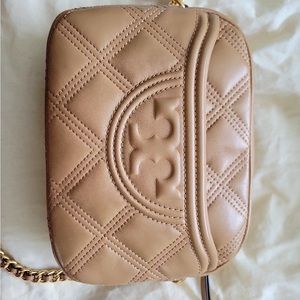 Tory Burch Fleming Quilted Leather Camera Bag